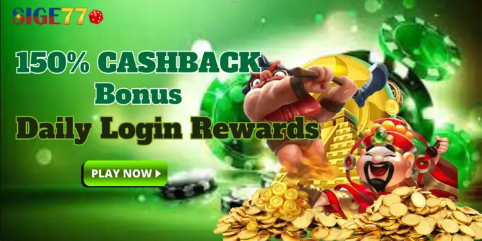 Sige77 cashback bonus banner